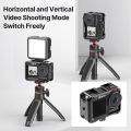 Ulanzi DJI OSMO ACTION 4 3 Metal Cage Full Protective Frame Case Quick Release with Cold Shoe 1/4'' Hole GoPro Foldable Mount. 