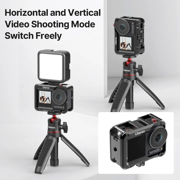 Ulanzi%20DJI%20OSMO%20ACTION%204%203%20Metal%20Cage%20Full%20Protective%20Frame%20Case%20Quick%20Release%20with%20Cold%20Shoe%201/4''%20Hole%20GoPro%20Foldable%20Mount%20-%20Image%203