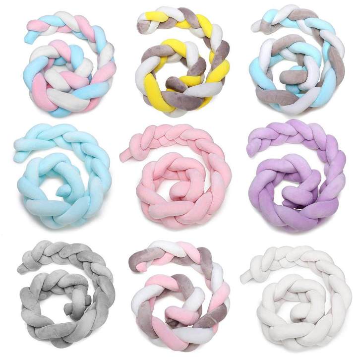 New%20Sweet%20Baby%20Soft%20Knot%20Pillow%20Braided%20Crib%20Bumper%20Decorative%20Baby%20Bedding%20Sheets%20Cushion%20multicolor%20-%20Image%206