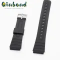 Watch Band Replacement Strap For Casio W-800H Black PU Resin Plastic Wrist Strap SGW-400H 18mm F91W F84 F105/108 A158/168 AE1200/1300 Watch Accessories. 