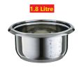 Rice cooker stainless steel inner pot 1.8 litre. 