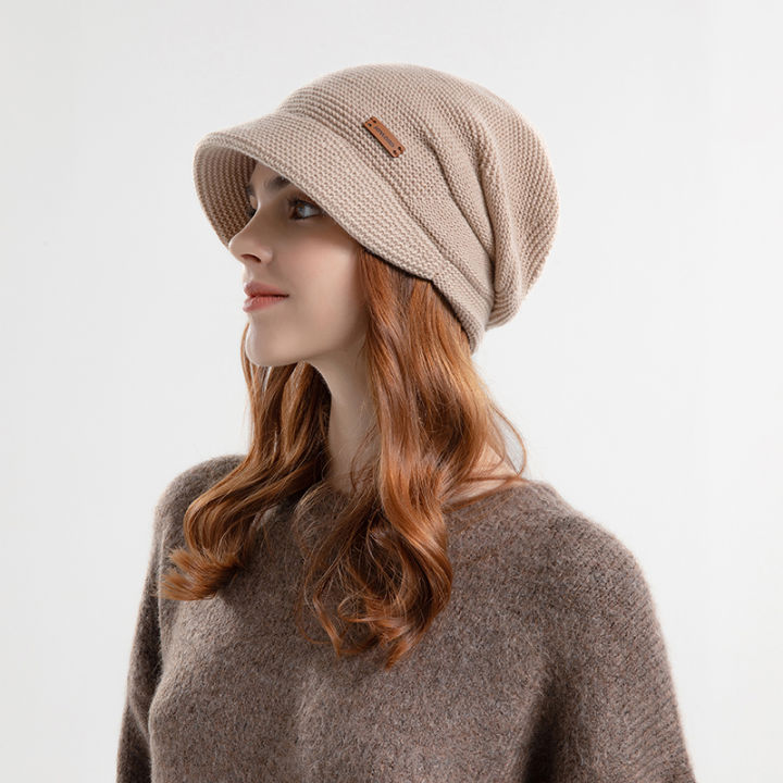 Winter%20Women%20Ear%20Protection%20Skullies%20Cap%20Warm%20Knitted%20Pile%20Hat%20Fashion%20Plush%20Baggy%20Slouchy%20Beanie%20Thick%20Velvet%20Windproof%20Bonnet%20-%20Image%202
