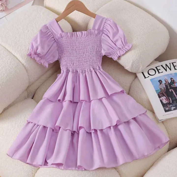 Girls%20Dress%20Summer%20Dress%20New%20Children's%20Foreign%20Style%20Bow%20Princess%20Dress%20European%20and%20American%20Style%20Girl%20Black%20Skirt%20Summer%20-%20Image%204