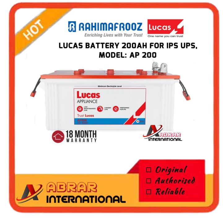 Lucas Battery Ah For Ips Ups By Rahimafrooz Daraz Com Bd