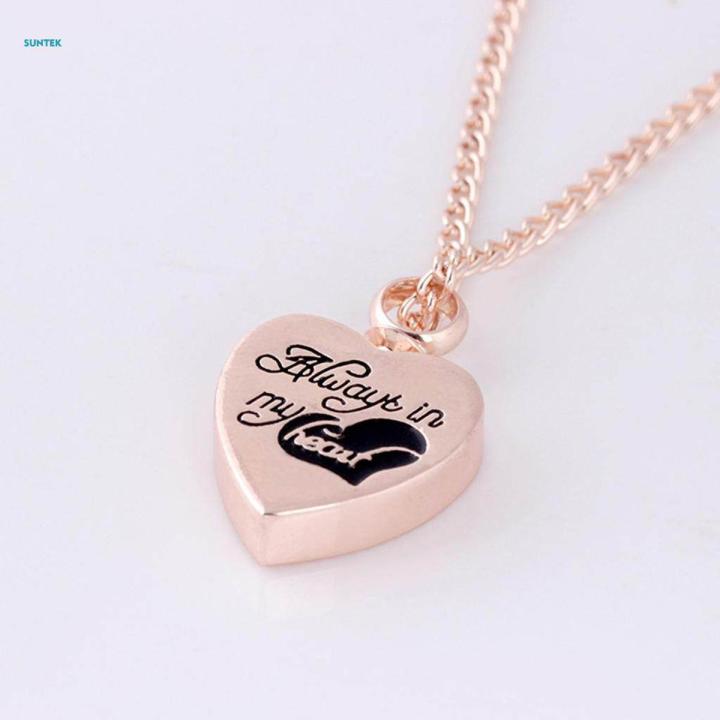 Cremation Jewellery Heart Pendant Keepsake Memorial Necklace