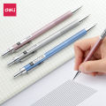 Deli Mechanical Pencil 0.7mm HB Metal Automatic Pencils for Student Art Sketch Writing 2B Pencil Lead Refills With Erasers.