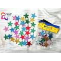Self Adhesive Star Stickers, Foam Glitter Colorful Star Shaped Wall Stickers 1 packet. 