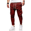 Winter Men's Cargo Pants Joggers Casual Sweatpants Multi-Pocket Fashions Black Trousers.