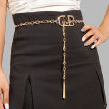 Luxury Metal Chain Belt For Women Brand Designer Waist Chain Female Girl Dress Jeans Decorative Waistband Suit Sweater Accessories Gold Trouser Chain Women Belts Luyo. 