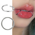 1.2mm Septum Piercing Surgical Steel Clicker Hinged Segment Ring Goth Nose Hoop Earrings Lip Ear Cartilage Helix Piercings 1Pcs. 