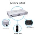 4 Port USB HD KVM Matrix 4X2 Dual Monitor 4K@60Hz HDR Switch Splitter 4 in 2 out HD 2.0 Switcher For USB2.0 Keyboard Mouse PC-US plug.