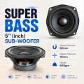 5 Inches Super Bass Sub Woofer | 6 Ohm Speaker Driver | 80mm Magnet | DIY Audio.