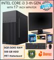 Intel Core i3 3th Generation RAM 8GB HDD 500GB Graphics 2GB Built in Gaming PC Win 10 64 Bit And 'Monitor 17 inch' Keyboard & Mouse Full NEW Desktop Computer Set. 