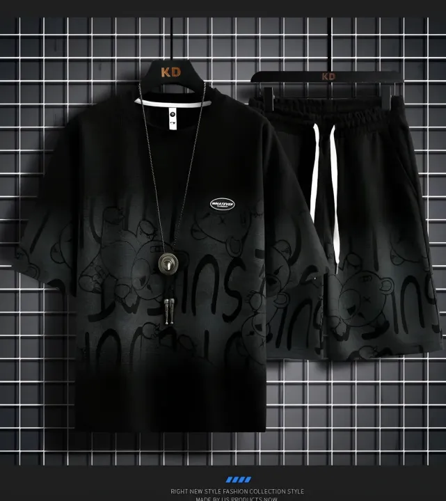 Black Summer Combo T-Shirt & Pant for Men