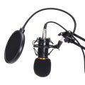 BM800 Condenser Microphone Full Studio Package Microphone BM 800 Set Record Studio Equipment Mic Kit with Adjustable Arm Stand Pop Filter Foam Cap kit. 