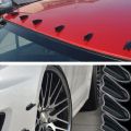 (New)10 PCS Universal Car Carbon Fiber Texture Shark Fin Diffuser Vortex Generator Roof Spoiler. 