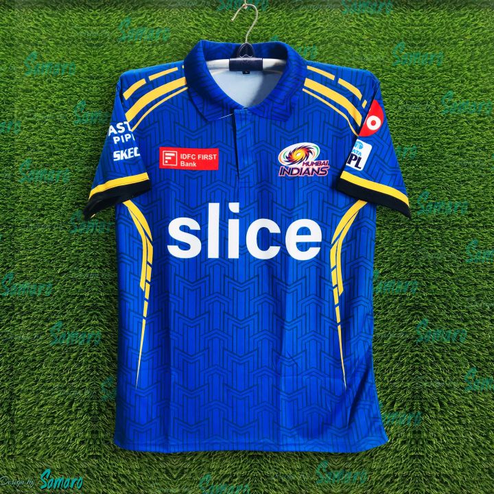 Mumbai Indians Jersey 2026/27 Premium Collar Polo IPL Cricket Jersey For Men - MI Half Sleeve Polo - Mumbai Jersey 2026