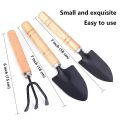 Gardening Tools Sets (3 Pcs) Spade Shovel Rake for Garden Plants Care House Plants Flower Pot Cactus Vegetables Kids Indoor Small Plants Mini Medium Plant Tool Succulent Kit - Gardening Tools. 