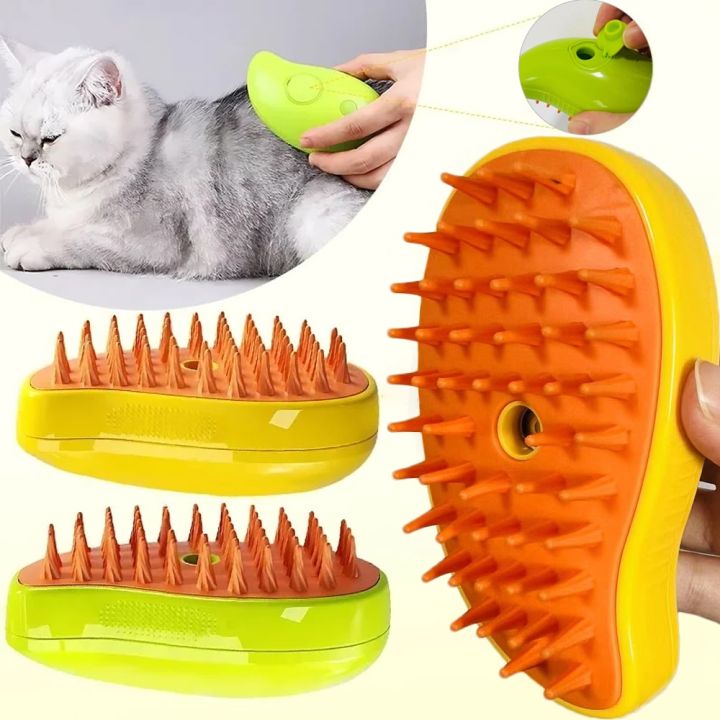 Cat Steam Brush Steamy Dog Brush 3 in 1 Electric Spray Cat Hair Brushes Pet Grooming Comb Hair Removal Combs for Massage
