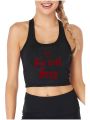 Kinky Adult Quotes Dirty Jokes Design Crop Top Hotwife Fun Flirting Style Tank Tops Girl's Naughty Camisole.