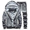 Men's Tracksuit Fashion Winter Mens Warm Fleece Track Suits 2 Pieces Hoodie+Pants Set Brand Thicken Clothing Plus Size 6XL.