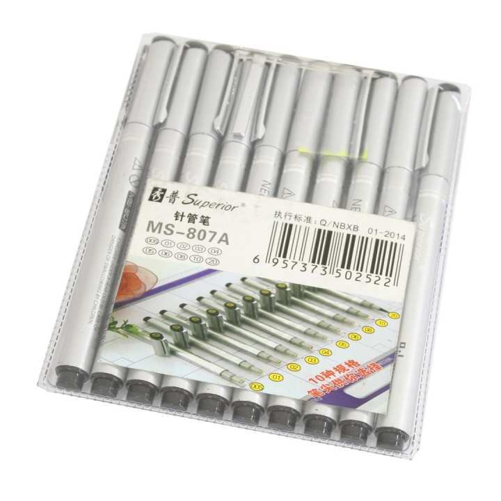 Superior%20Needle%20Drafting%20Pen%20Professional%20Fineliner%20Technical%20Drawing%20Pens%20Pack%20of%2010%20-%20Image%203