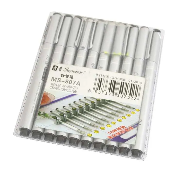 Superior%20Needle%20Drafting%20Pen%20Professional%20Fineliner%20Technical%20Drawing%20Pens%20Pack%20of%2010%20-%20Image%203