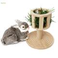 Bunny Hay Manger Chinchilla Food Feeding Manger Wooden Rabbit Hay Feeder.