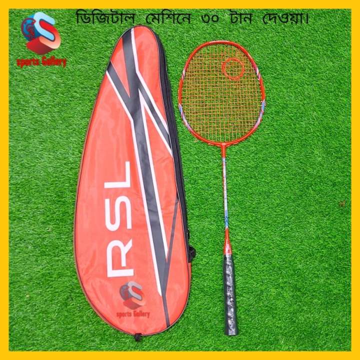 RSL Carbon fiber Badminton Racket - Digital Machin Gadding 30Lbs