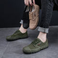 Thickened Liberation Shoes Men's Labor Protection Shoes Building Construction Site Shoes 2022 New Rubber Shoes Wear-Resistant Non-Slip Breathable Canvas Shoes. 
