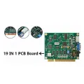 19 in 1 Multicade PCB Board Arcade Classic Game Board VGA Output Arcade Game Board Horizontal Durable for Jamma Arcade. 