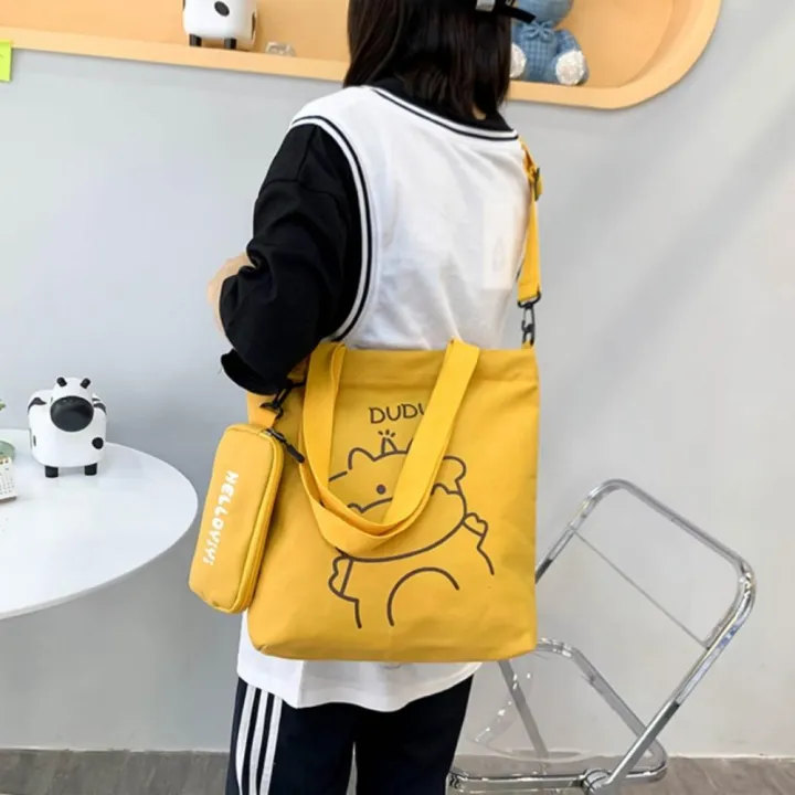 Zippered%20Canvas%20Bag%20Design%20Cartoon%20Tote%20Bag%20Canvas%20Fashion%20Student%20Handbag%20for%20Casual%20Use%20Fashion%20Accessory%20Shopping%20Bag%20Daily%20Carry%20Casual%20Wear%20School%20Bag%20Women's%20Fashion%20Carry%20-%20Image%209