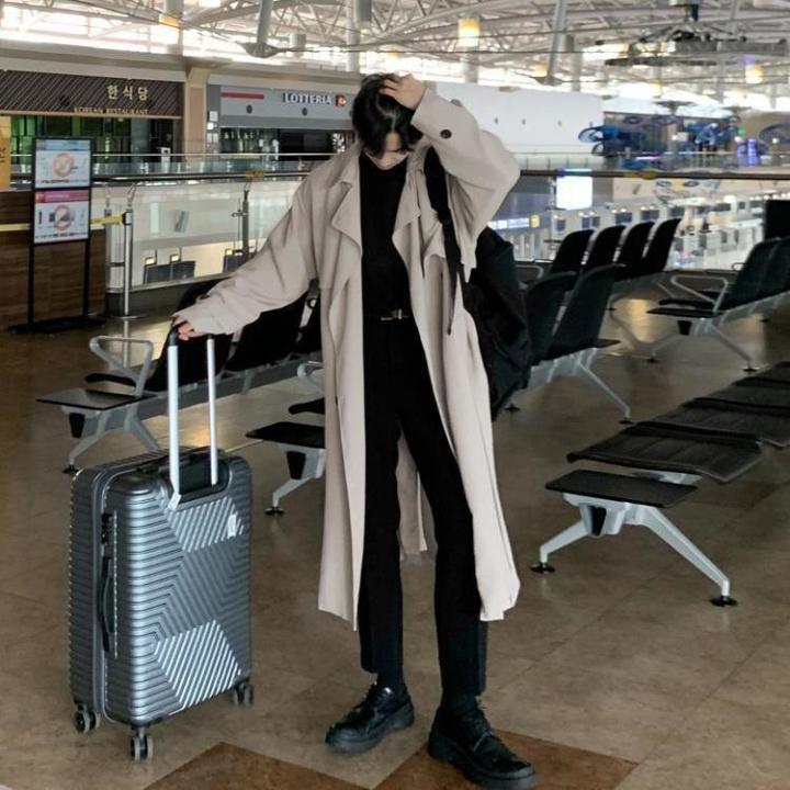 2023Spring%20New%20over-the-Knee%20Pu%20Handsome%20Trench%20Coat%20Men's%20Mid-Length%20Loose%20Overcoat%20Korean%20Style%20Trendy%20All-Matching%20and%20Handsome%20Coat%20-%20Image%206