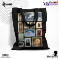Avro Premium Tote Bag For Women - Noah - White ( Secure by zipper, Inner zipper pocket) - Canvas bag for girls - Tote bag for women.