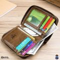 Avro Men Wallets Buffalo Leather Short Wallet Business Wallets Pure Clutch Wallets Multi-Card Position Wallets Pure Leather Wallet Travel Purses Pouch ID Credit Cards Holders. 