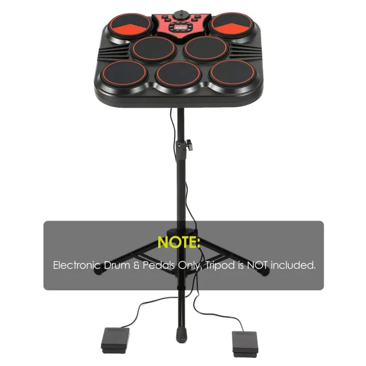 Tabletop%20Electronic%20Drum%20USB/Battery%20Powered%207%20Pads%20Portable%20Drum%20Set%20-%20black%20-%20Image%205