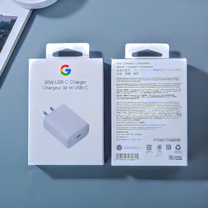30W USB-C Fast Charger for Google Pixel and USB-C Devices