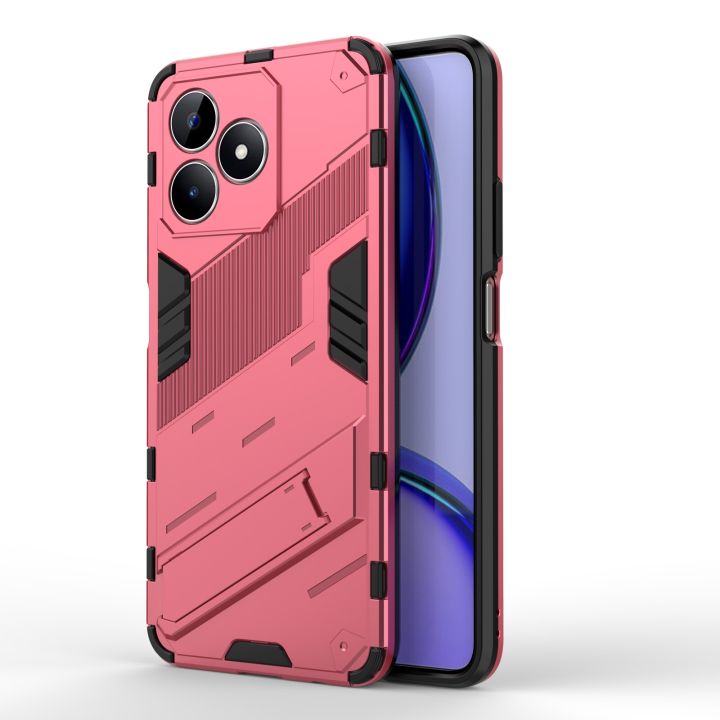 （COD Available)Punk Armor 2 in 1 PC + TPU Phone Case with Holder For Realme C53 4G