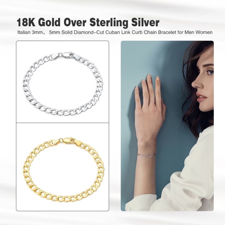 ORSA%20JEWELS%20925%20Sterling%20Silver%203mm%20Cuban%20Link%20Curb%20Chain%20Bracelet%2018K%20Gold%20Italian%20Cuban%20Bracelet%20Jewelry%20for%20Men%20Women%20SB123%20-%20Image%206