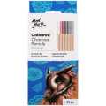 Mont Marte Coloured Charcoal Pencils 12pc.