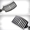 Boar Hair Brush Hair Comb Curved Vented Styling Hairbrush Detangling Thick Hair Massage Blow Drying Brush Hairbush Comb for Hair.