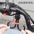 Bicycle and Scooter Portable Stroller Hanging Hook Black Hanging Cycling Bike Accessory Bike hanger Baby Car Shopping Cart Hooks Bag Hook.