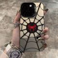 For iPhone 15 14 13 12 11 Pro Max Plus Mini XR XS X Spider Man Laser Matte Hard Phone Case on iPhone15 14ProMax Shockproof Cover.