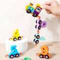 Wooden Digital Colourful Number Train - Educational Toys, 12 PCS Wooden Train Set Magnetic Wooden Number Train Set Includes 1 Engine Car Montessori Toys. 