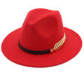 Alien Ladies Wool Fedora Warm Jazz Hat Chapeau Femme feutre Panaman cap Felt Women Fedora Hats with Pearls Belt Vintage Trilby Caps. 