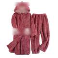 New Melody Autumn/Winter Peach Set Long Plush Couple Home Fur Yellow Bear Pajamas.