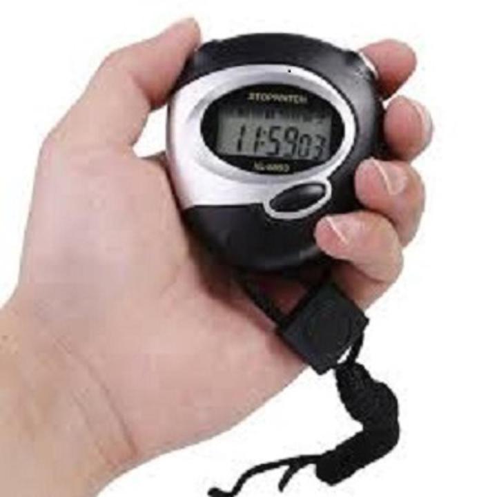 স্ট্রিং সহ ডিজিটাল প্রফেশনাল হ্যান্ডহেল্ড lcd ক্রোনোগ্রাফ স্পোর্টস স্টপওয়াচ টাইমার স্টপ ওয়াচ