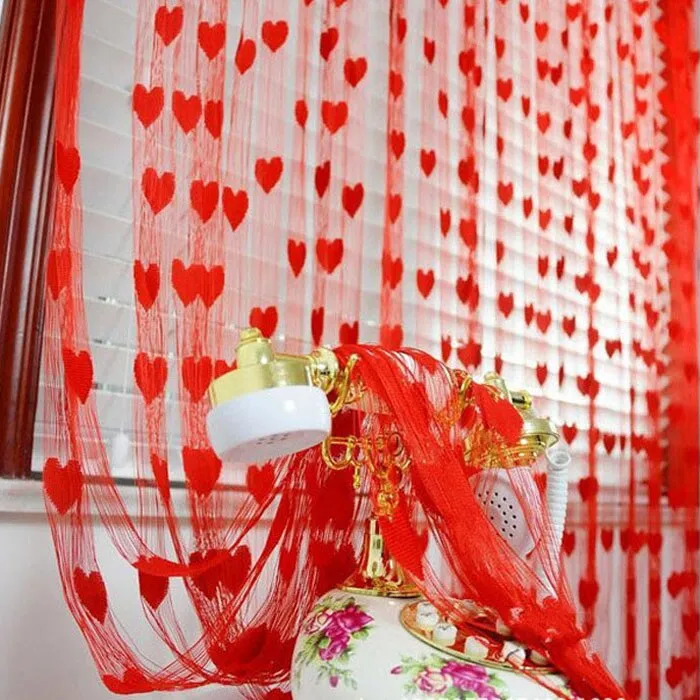Heart%20Polyester%20Window%20or%20Doorway%20Curtain%20-%20Red%20-%20Porda%20-%20Image%203
