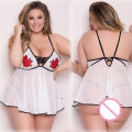 New Plus Size Women Lingerie Hot Apparel Porno Lace Flower Sleepwear Underwear Nightwear Night Gown Costumes.