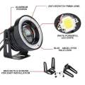 2.5'' 15W Car White COB LED Projector Angel Eyes Blue Ring DRL Fog Light Lamp. 
